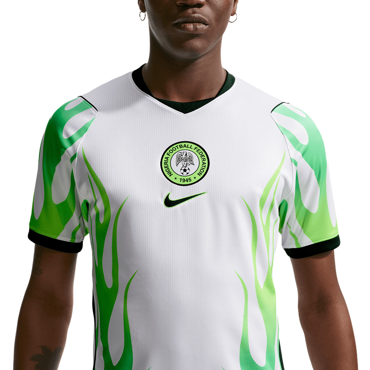NIKE NIGERIA 2026 AWAY REPLICA JERSEY - WHITE/GREEN GLOW/BLACK