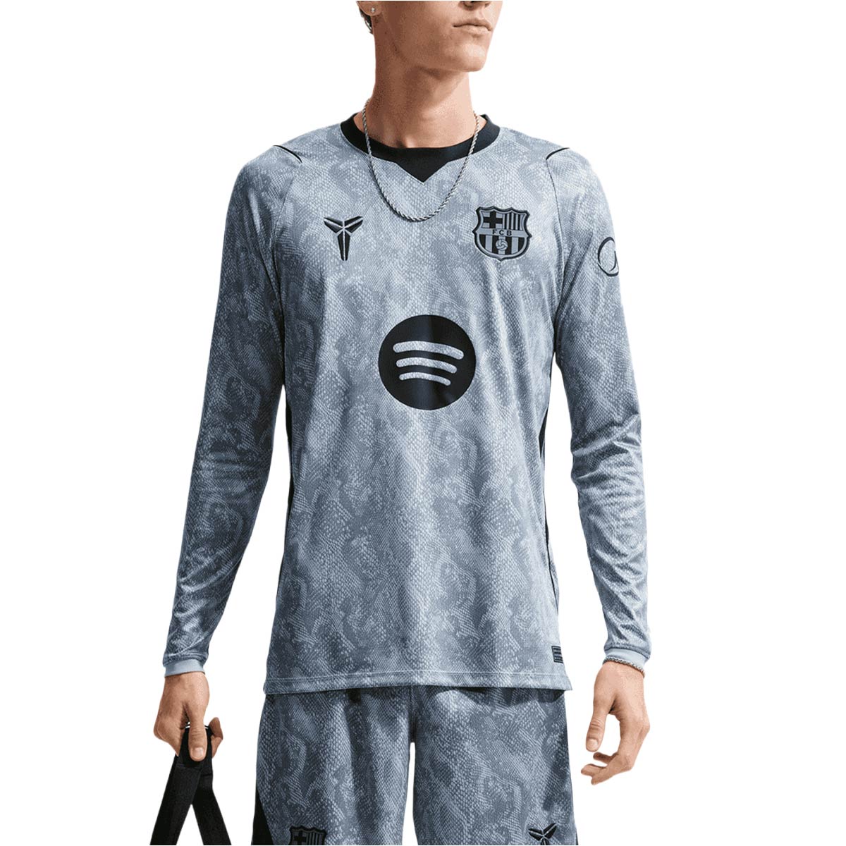 NIKE BARCELONA 2026/2027 AWAY GOALKEEPER REPLICA LONG SLEEVE JERSEY - WOLF GREY/WOLF GREY/BLACK/BLACK