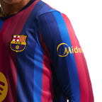 NIKE BARCELONA 2026/2027 HOME REPLICA LONG SLEEVE JERSEY - DEEP GARNET/BLUE VOID/MINERAL YELLOW