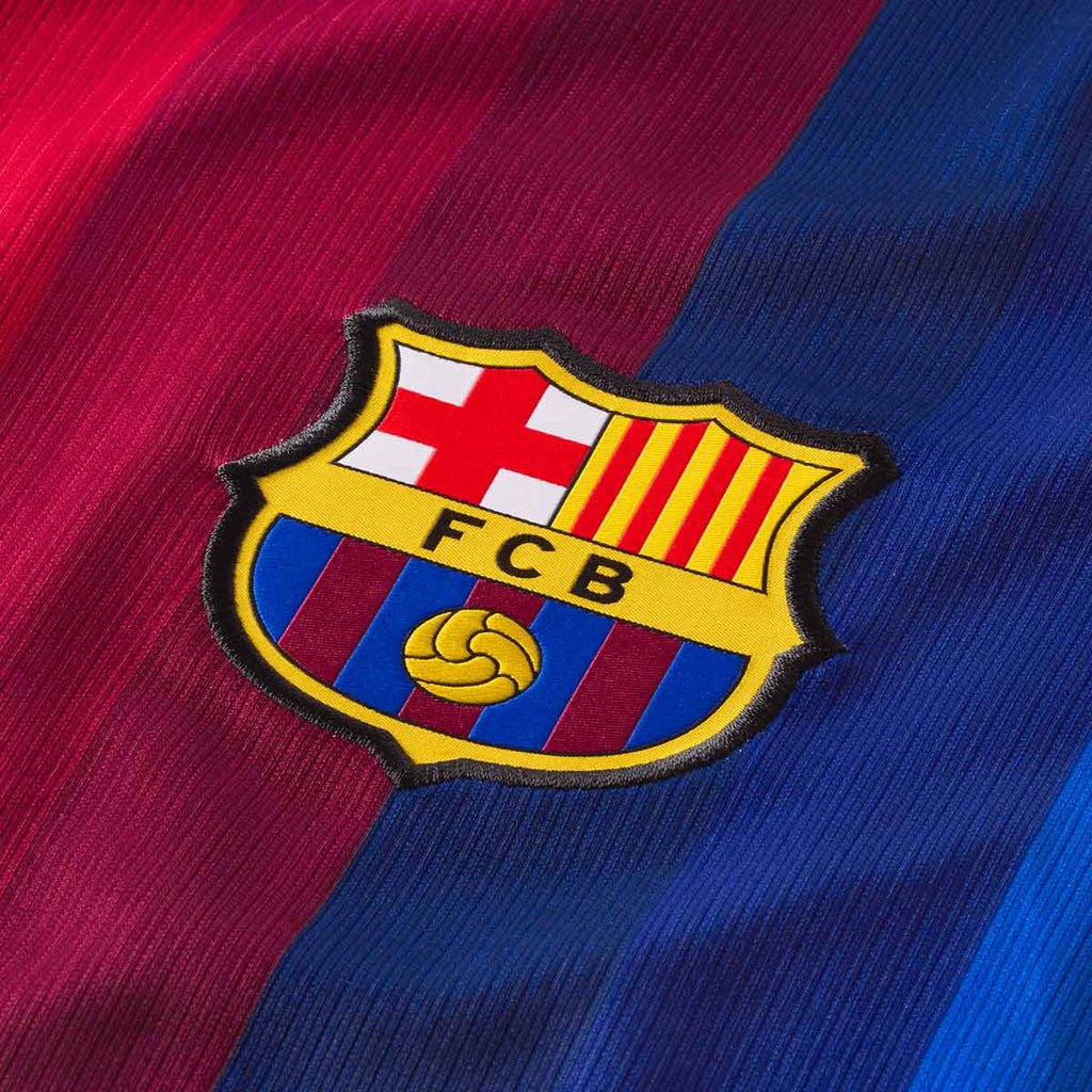 NIKE BARCELONA 2026/2027 HOME REPLICA LONG SLEEVE JERSEY - DEEP GARNET/BLUE VOID/MINERAL YELLOW