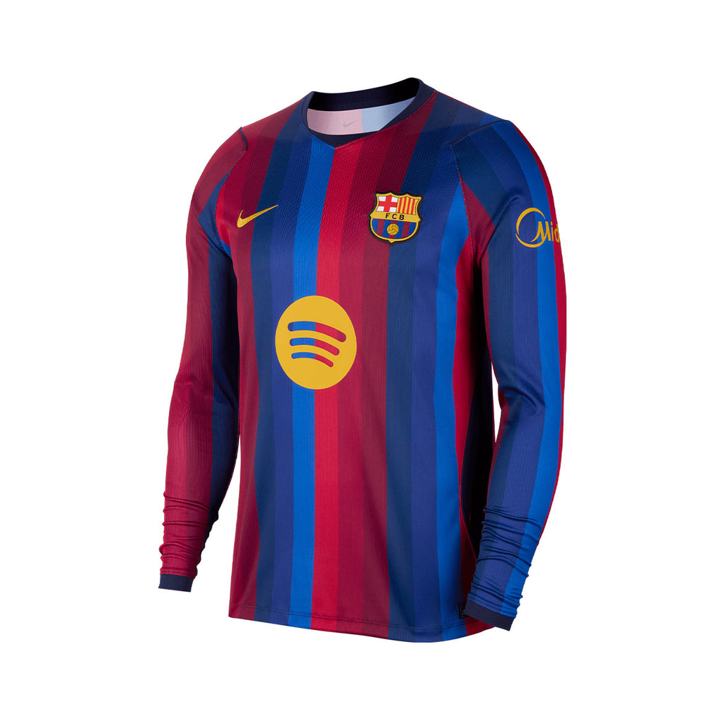 NIKE BARCELONA 2026/2027 HOME REPLICA LONG SLEEVE JERSEY - DEEP GARNET/BLUE VOID/MINERAL YELLOW