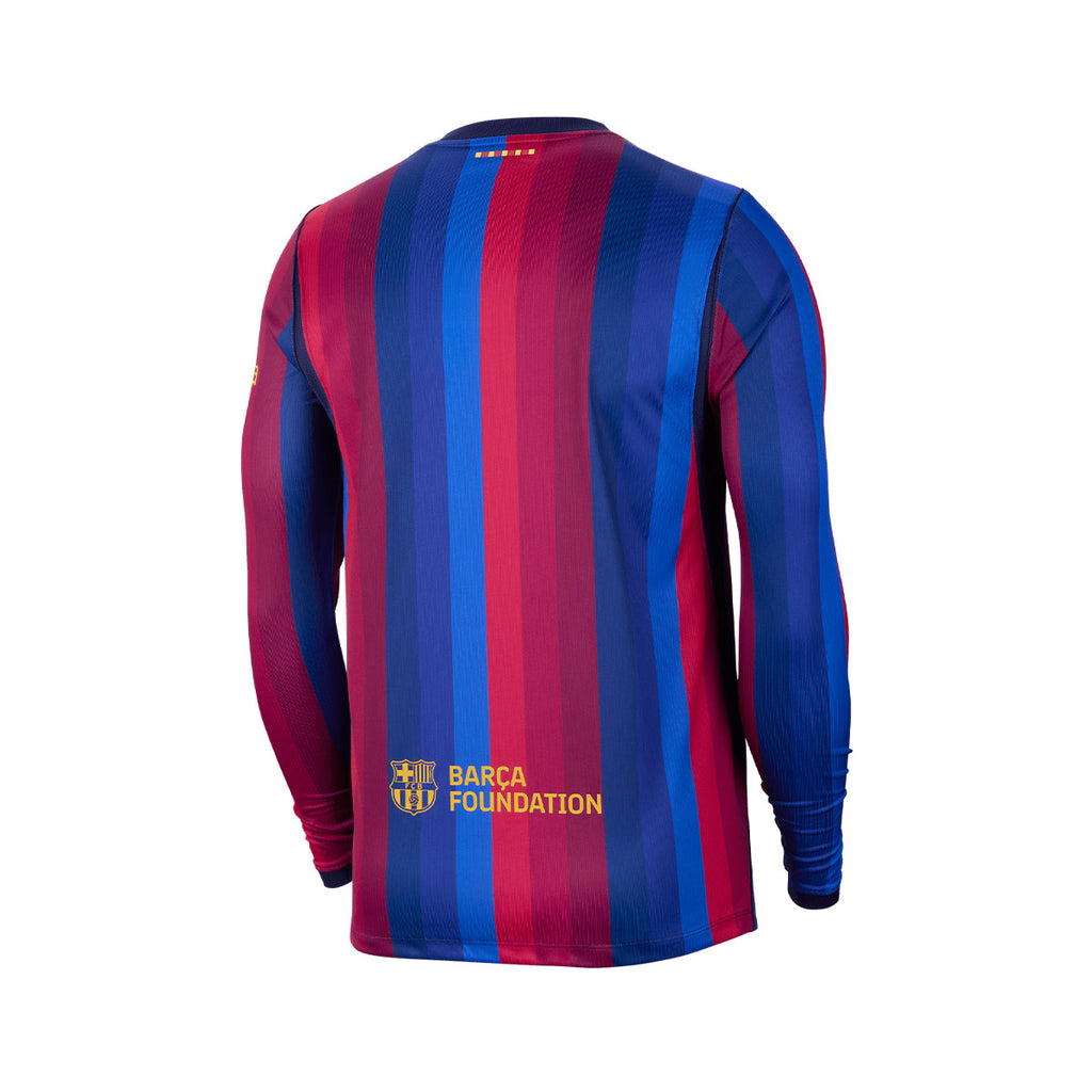 NIKE BARCELONA 2026/2027 HOME REPLICA LONG SLEEVE JERSEY - DEEP GARNET/BLUE VOID/MINERAL YELLOW