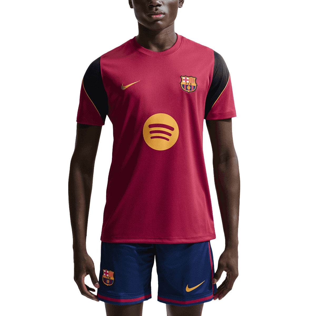 NIKE BARCELONA 2026/2027 STRIKE SS TOP - NOBLE RED/BLACKENED BLUE/MINERAL YELLOW