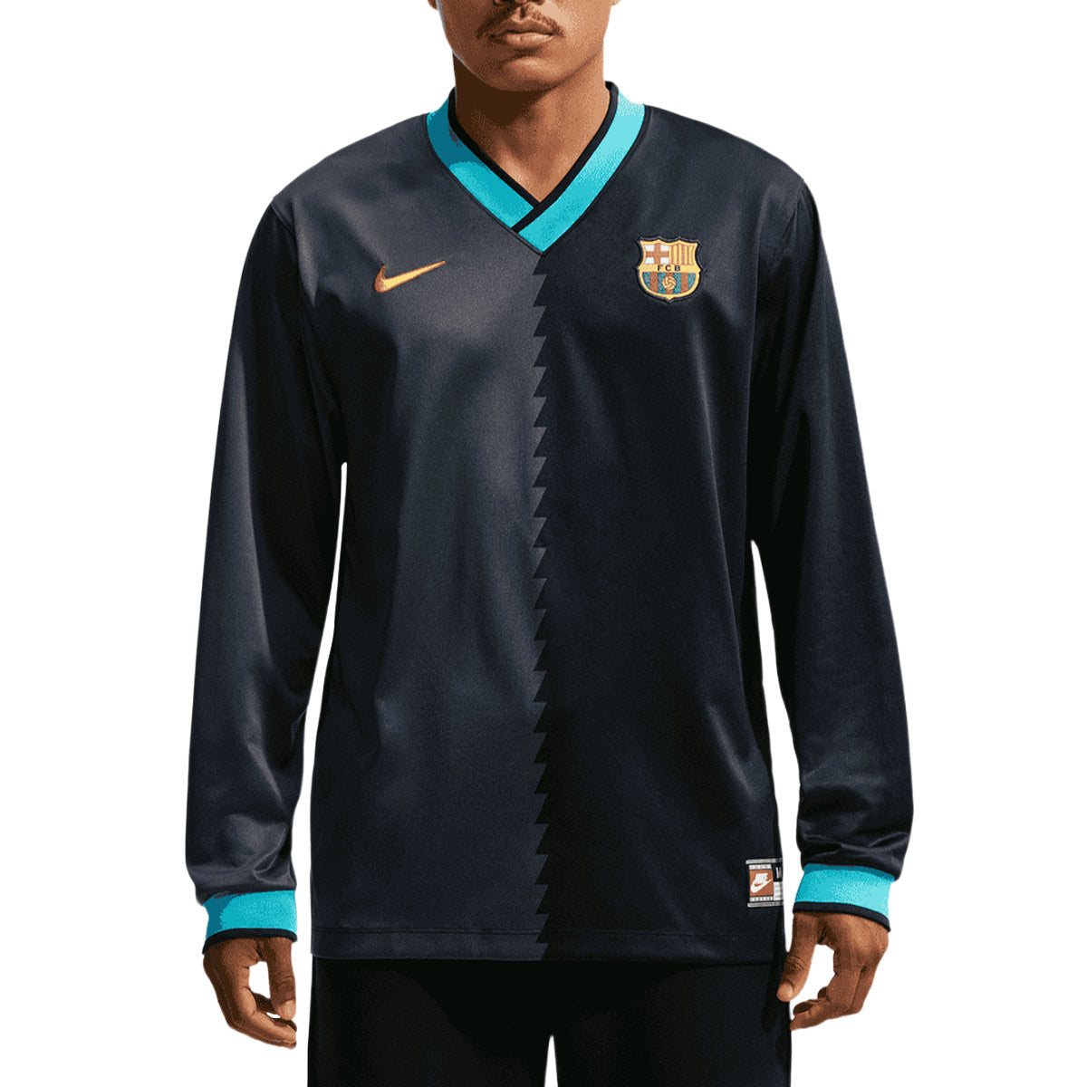 NIKE BARCELONA THIRD ENERGY LONG SLEEVE JERSEY - BLACK/ANTHRACITE/UNIVERSITY GOLD