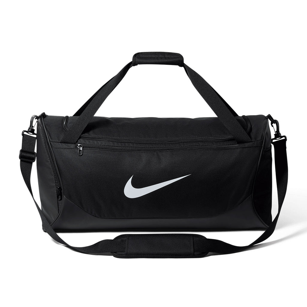 NIKE BRASILIA DUFFLE BAG (M,60L) - BLACK/BLACK/WHITE