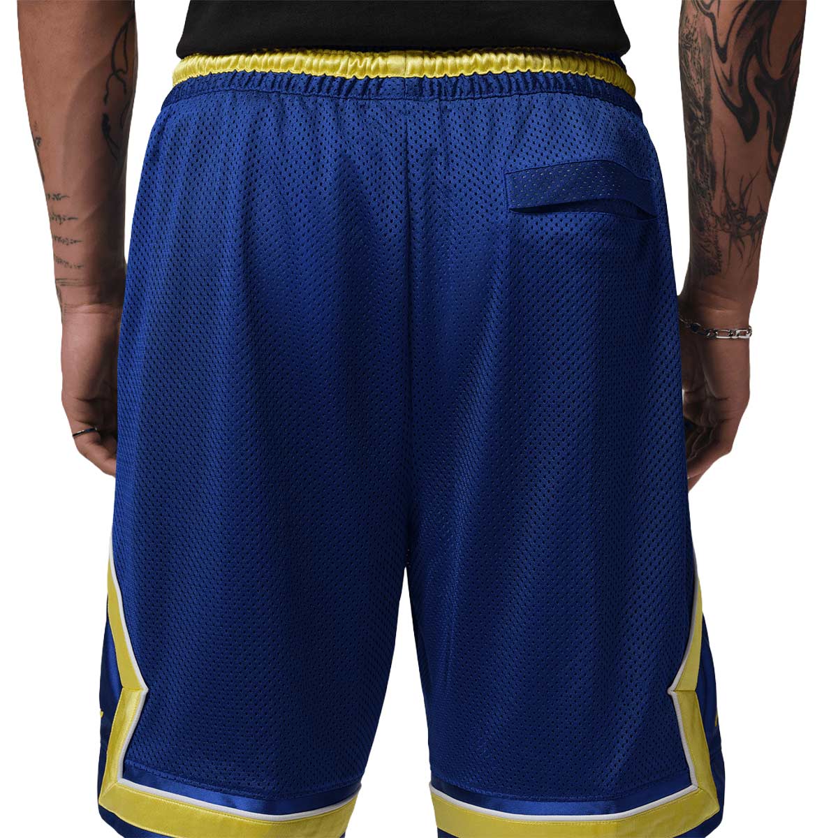 NIKE BRAZIL JORDAN P6 MESH DIAMOND SHORTS - OLD ROYAL/YELLOW PULSE