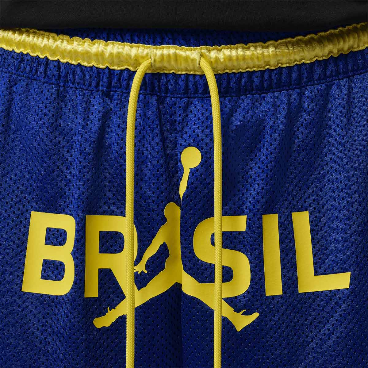 NIKE BRAZIL JORDAN P6 MESH DIAMOND SHORTS - OLD ROYAL/YELLOW PULSE