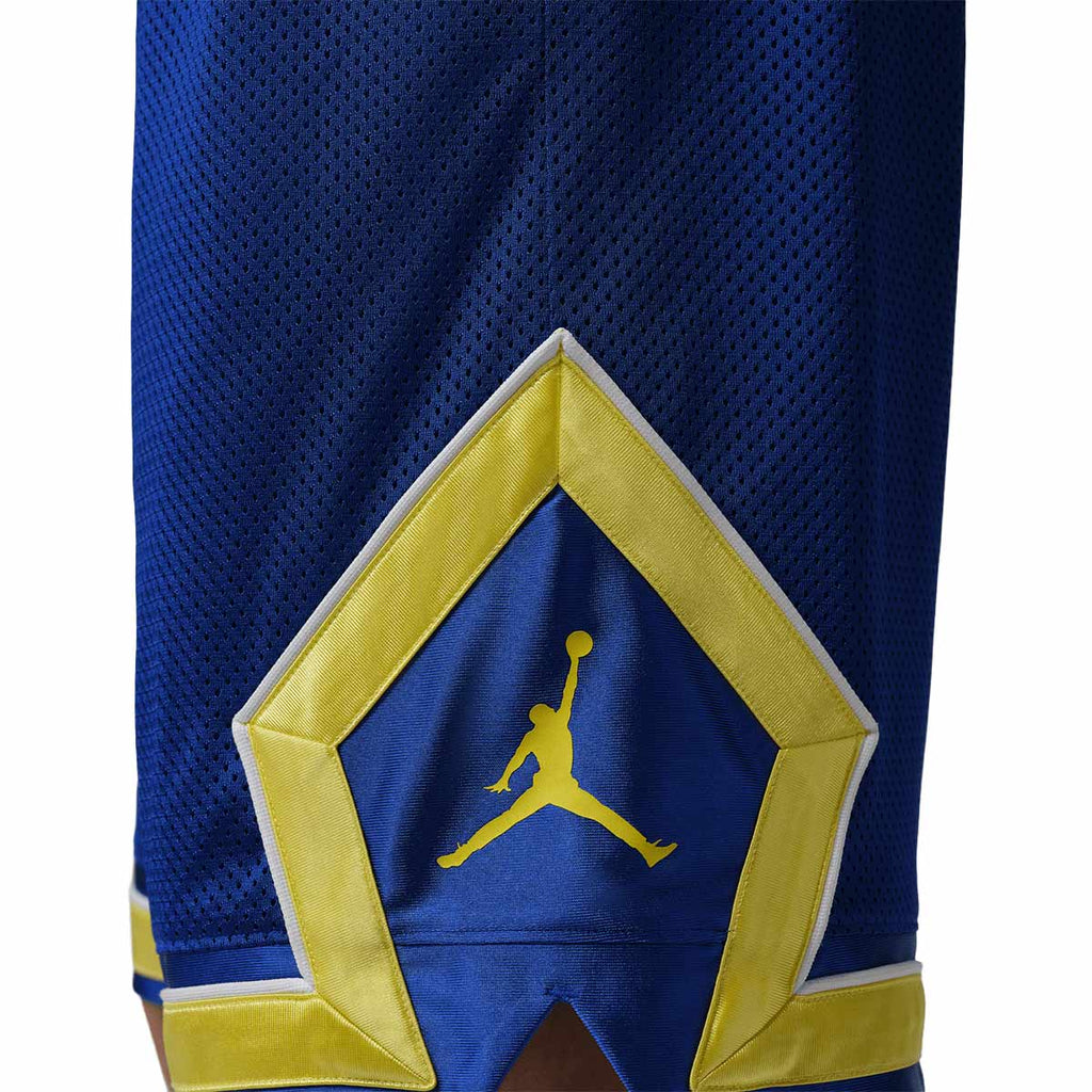 NIKE BRAZIL JORDAN P6 MESH DIAMOND SHORTS - OLD ROYAL/YELLOW PULSE
