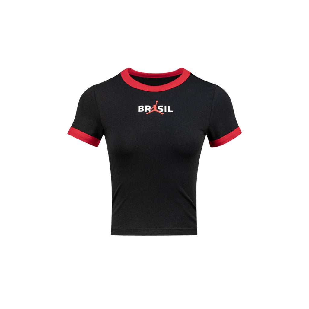 NIKE BRAZIL JORDAN P6 WOMEN BROOKLYN DRESS JERSEY - BLACK/UNIVERSITY RED