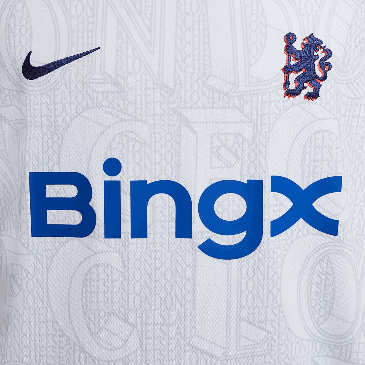 NIKE CHELSEA 2025/2026 ACADEMY PRO SS TOP PRE MATCH - WHITE/PURE PLATINUM/RUSH BLUE