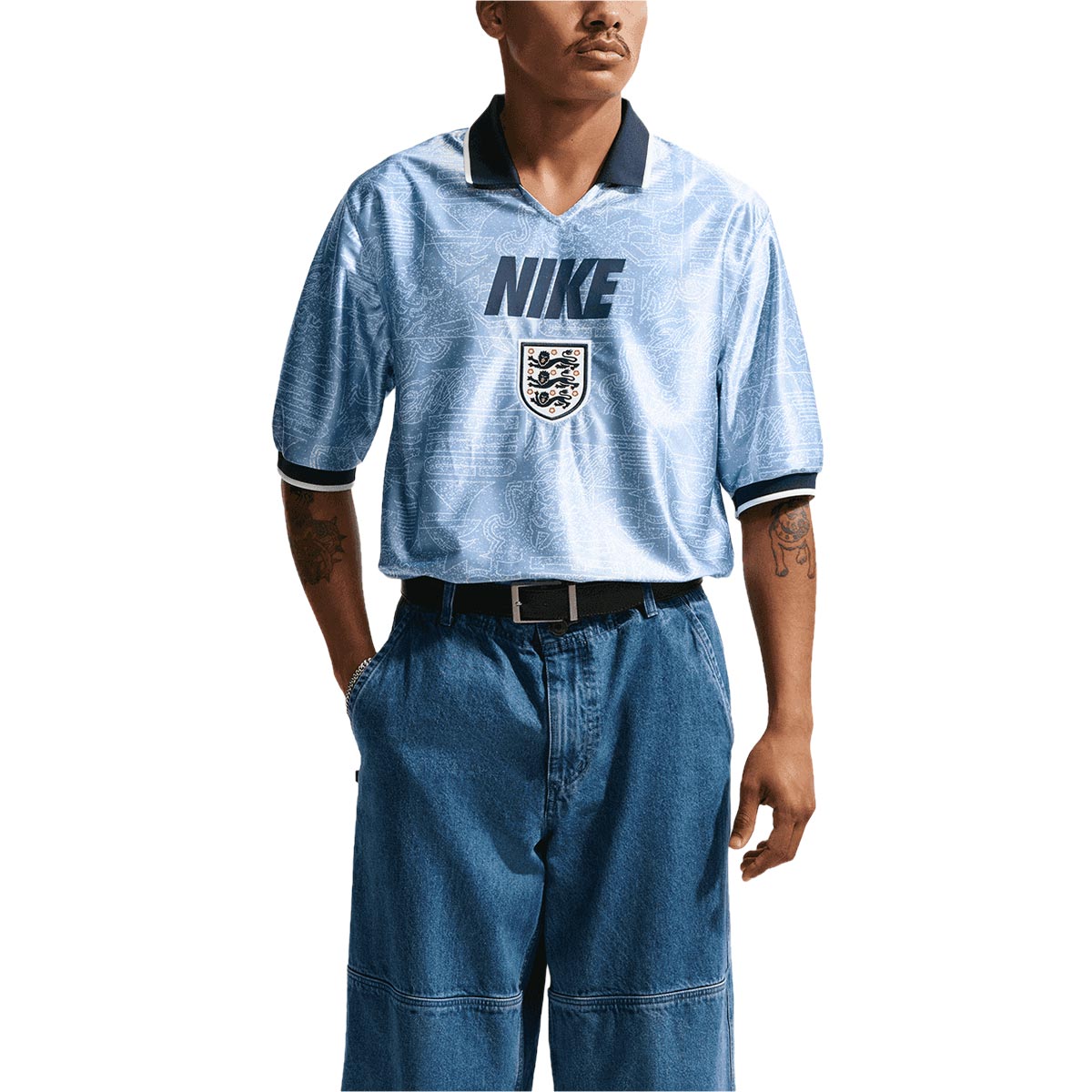 NIKE ENGLAND ENERGY SS TOP JERSEY - WORK BLUE/WHITE/OBSIDIAN