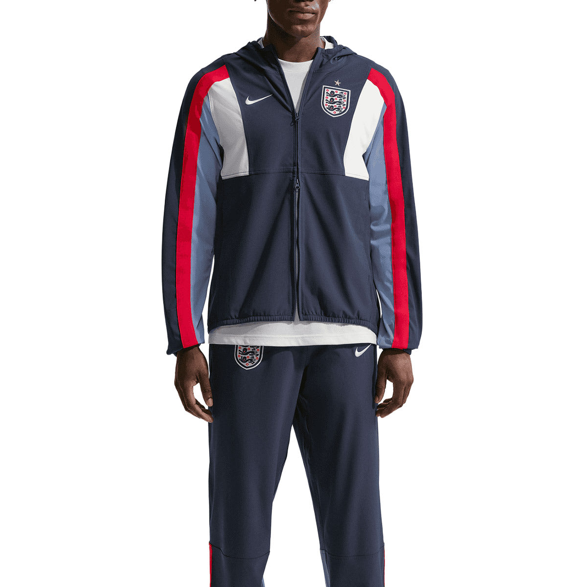 NIKE ENGLAND ENERGY WOVEN JACKET - OBSIDIAN/WORK BLUE/SPEED RED/WHITE