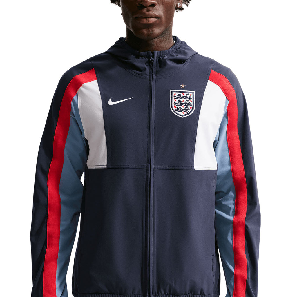 NIKE ENGLAND ENERGY WOVEN JACKET - OBSIDIAN/WORK BLUE/SPEED RED/WHITE