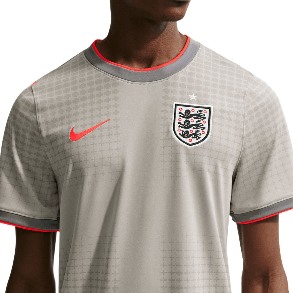 NIKE ENGLAND X PALACE ACADEMY PRO SS TOP PRE MATCH X2 - PEWTER GREY/BRIGHT CRIMSON