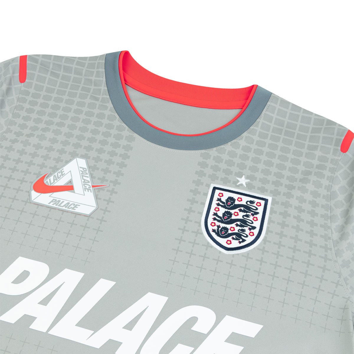 NIKE ENGLAND X PALACE ACADEMY PRO SS TOP PRE MATCH X2 SE - PEWTER GREY/BRIGHT CRIMSON