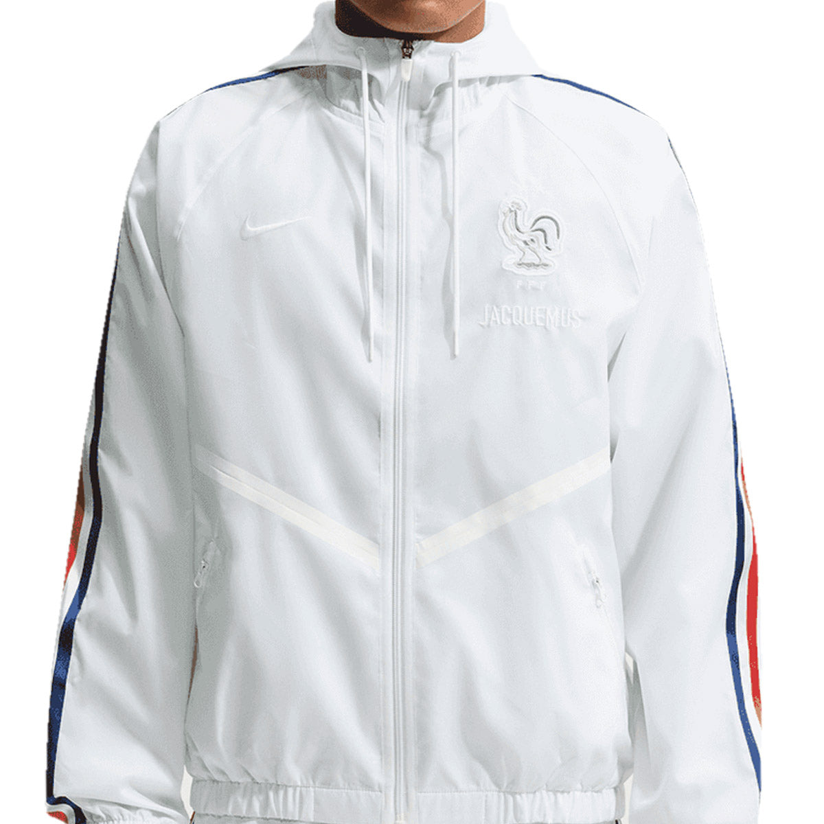 NIKE FRANCE X JACQUEMUS KMD ANTHEM JACKET X2 SE - WHITE/GAME ROYAL/UNIVERSITY RED/WHITE