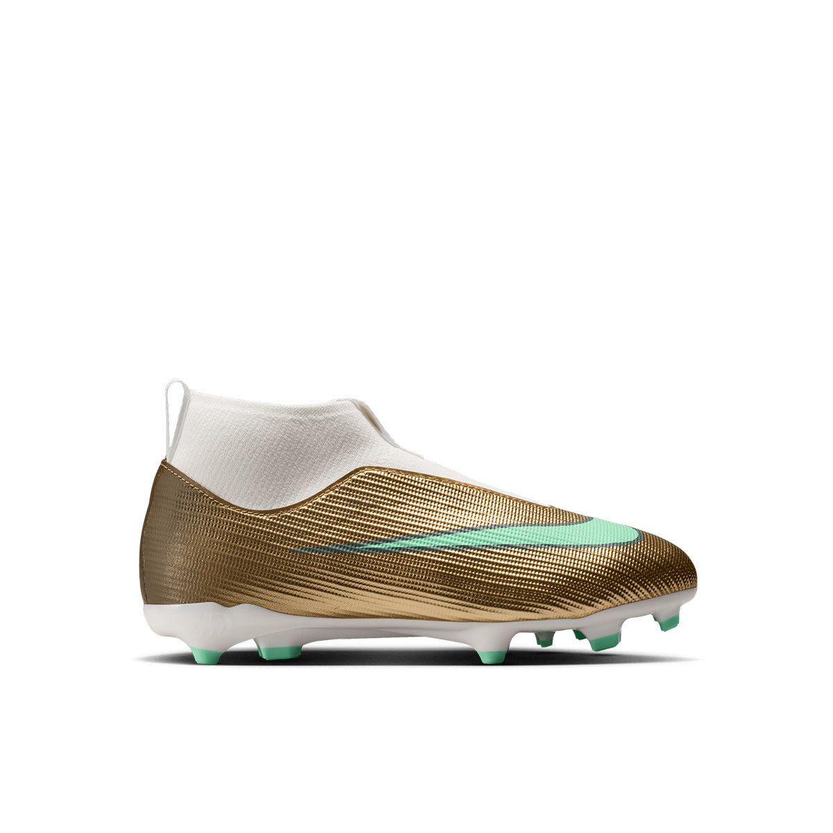 NIKE JR MERCURIAL SUPERFLY 11 ACADEMY KM FG/MG - METALLIC GOLD/GREEN GLOW