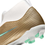 NIKE JR MERCURIAL SUPERFLY 11 ACADEMY KM FG/MG - METALLIC GOLD/GREEN GLOW