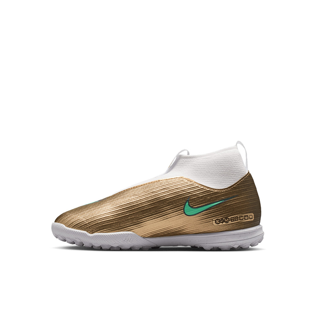 NIKE JR MERCURIAL SUPERFLY 11 ACADEMY KM TF - METALLIC GOLD/GREEN GLOW