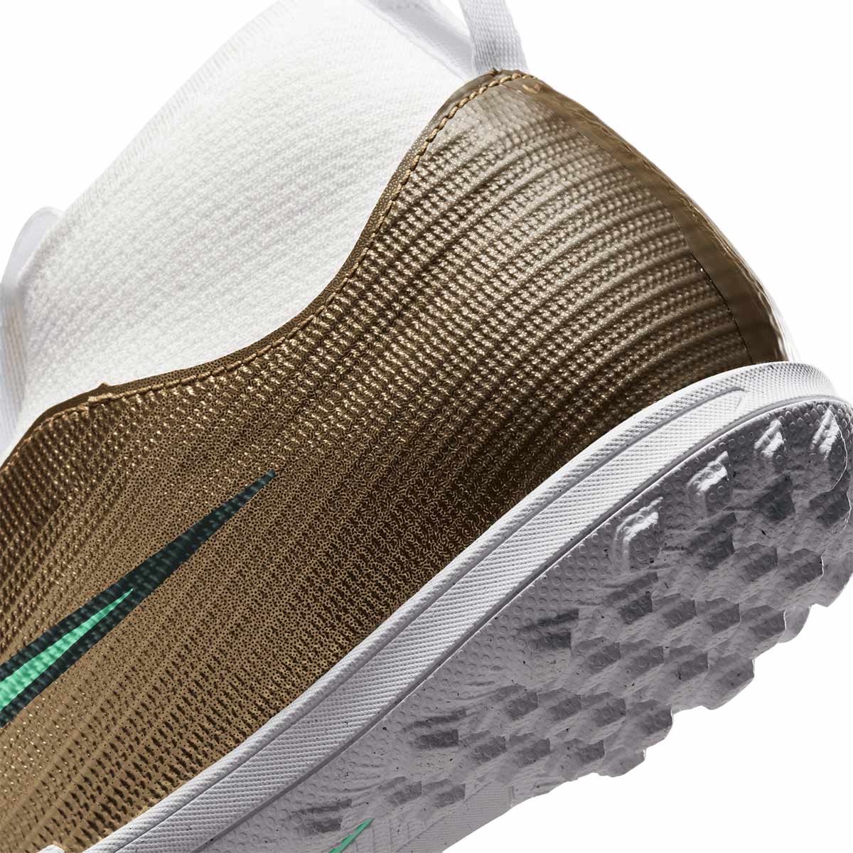 NIKE JR MERCURIAL SUPERFLY 11 ACADEMY KM TF - METALLIC GOLD/GREEN GLOW
