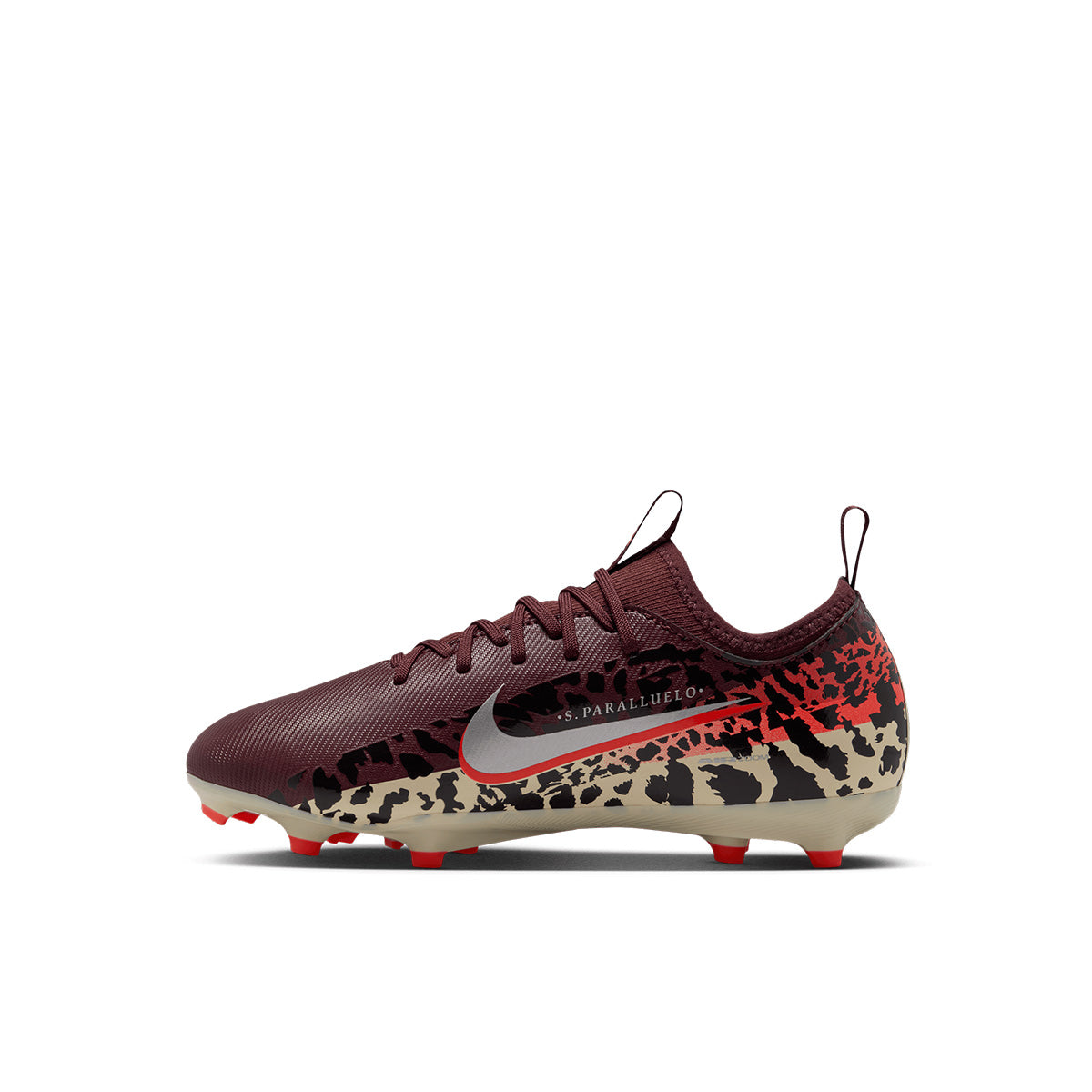 NIKE JR MERCURIAL VAPOR 16 ACADEMY NU3 FG/MG - BURGUNDY CRUSH/METALLIC SILVER