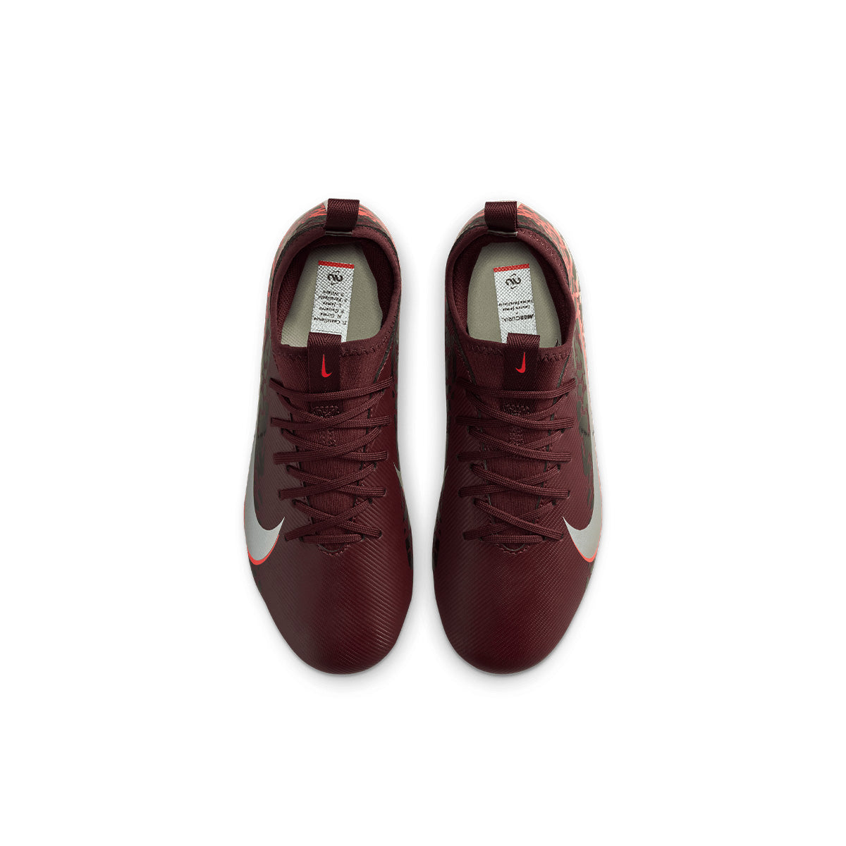 NIKE JR MERCURIAL VAPOR 16 ACADEMY NU3 FG/MG - BURGUNDY CRUSH/METALLIC SILVER