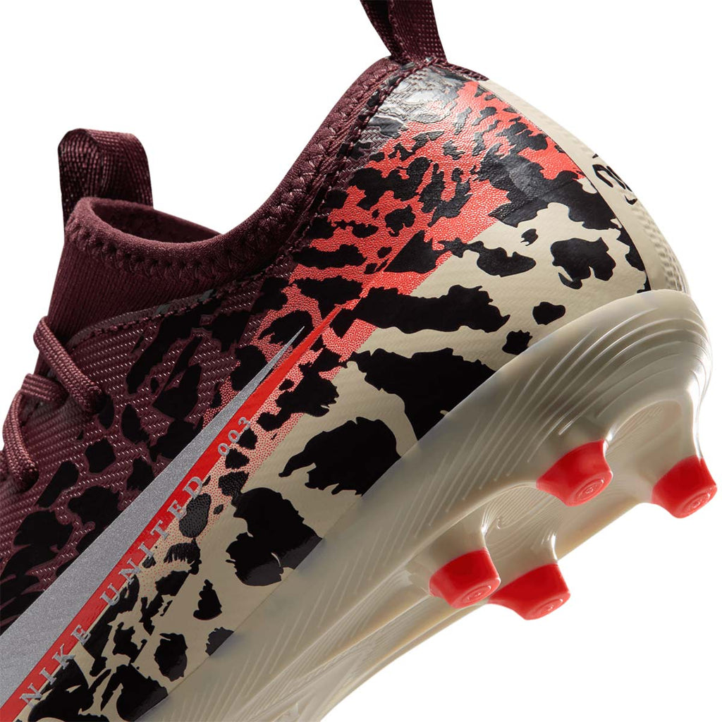NIKE JR MERCURIAL VAPOR 16 ACADEMY NU3 FG/MG - BURGUNDY CRUSH/METALLIC SILVER