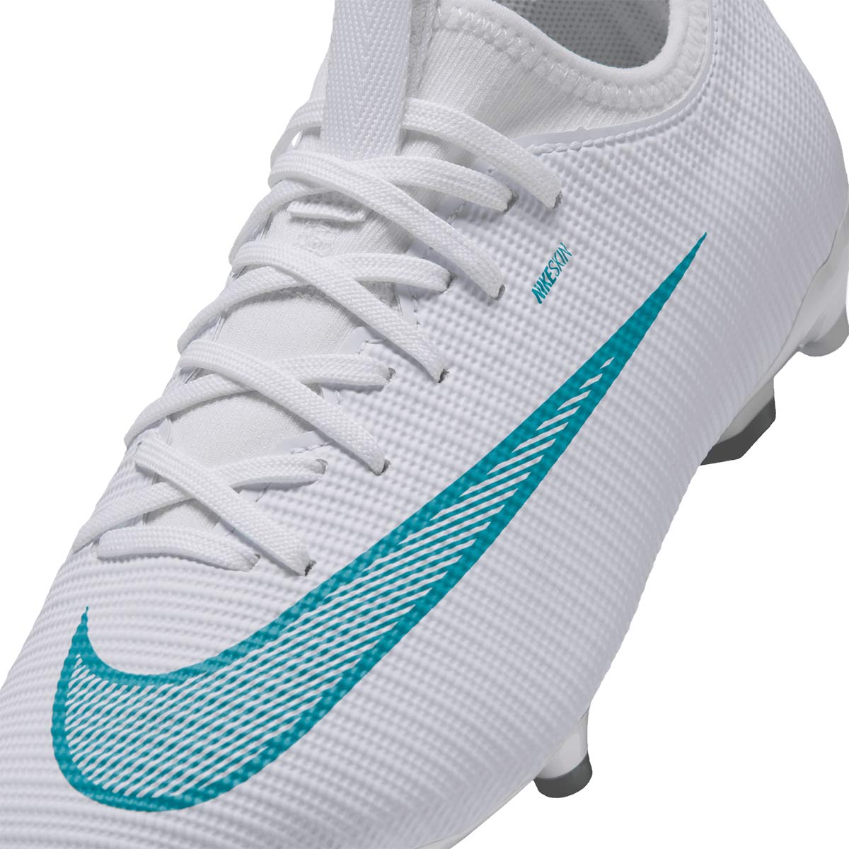 NIKE JR MERCURIAL VAPOR 17 ACADEMY FG/MG - WHITE/DUSTY CACTUS