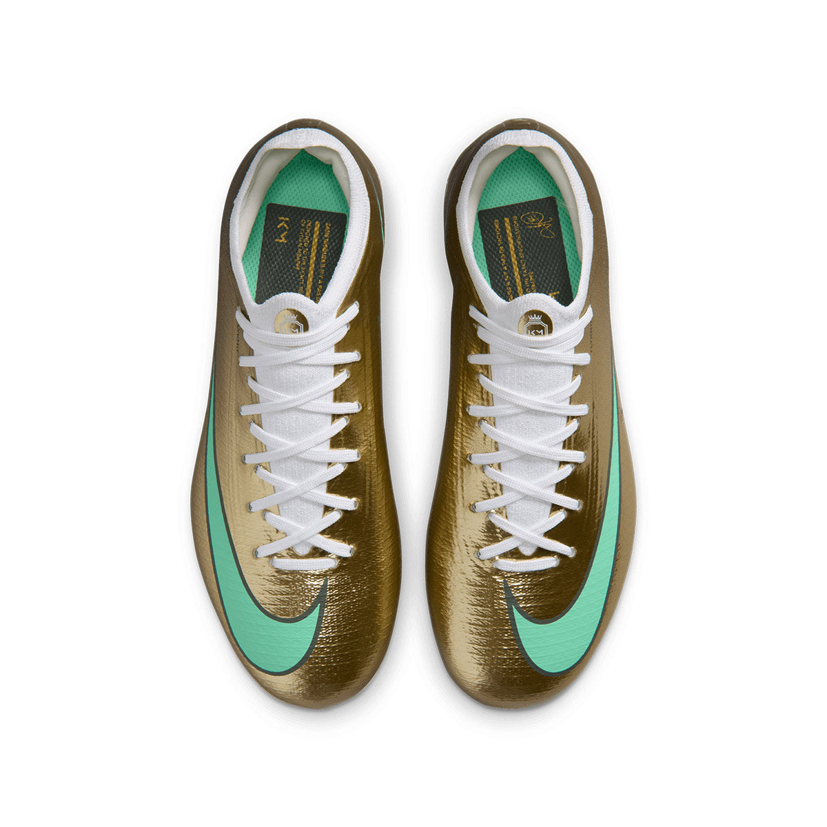 NIKE JR MERCURIAL VAPOR 17 PRO KM FG - METALLIC GOLD/GREEN GLOW