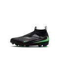 NIKE JR PHANTOM 6 HIGH ACADEMY FG/MG - BLACK/ILLUSION GREEN/BLACK