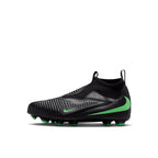 NIKE JR PHANTOM 6 HIGH ACADEMY FG/MG - BLACK/ILLUSION GREEN/BLACK