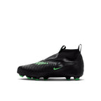 NIKE JR PHANTOM 6 HIGH ACADEMY FG/MG - BLACK/ILLUSION GREEN/BLACK