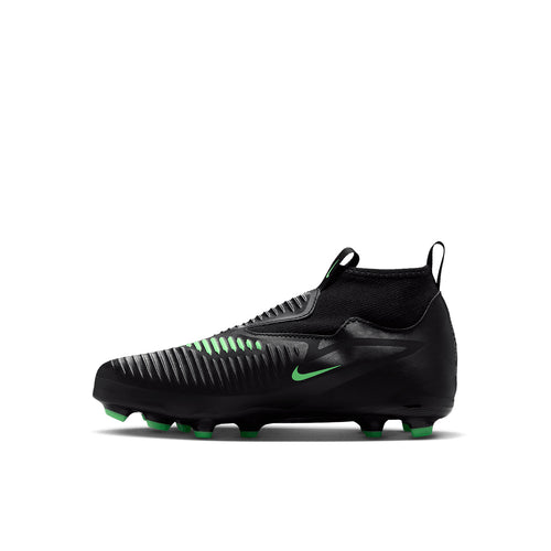 NIKE JR PHANTOM 6 HIGH ACADEMY FG/MG - BLACK/ILLUSION GREEN/BLACK