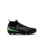 NIKE JR PHANTOM 6 HIGH ACADEMY FG/MG - BLACK/ILLUSION GREEN/BLACK