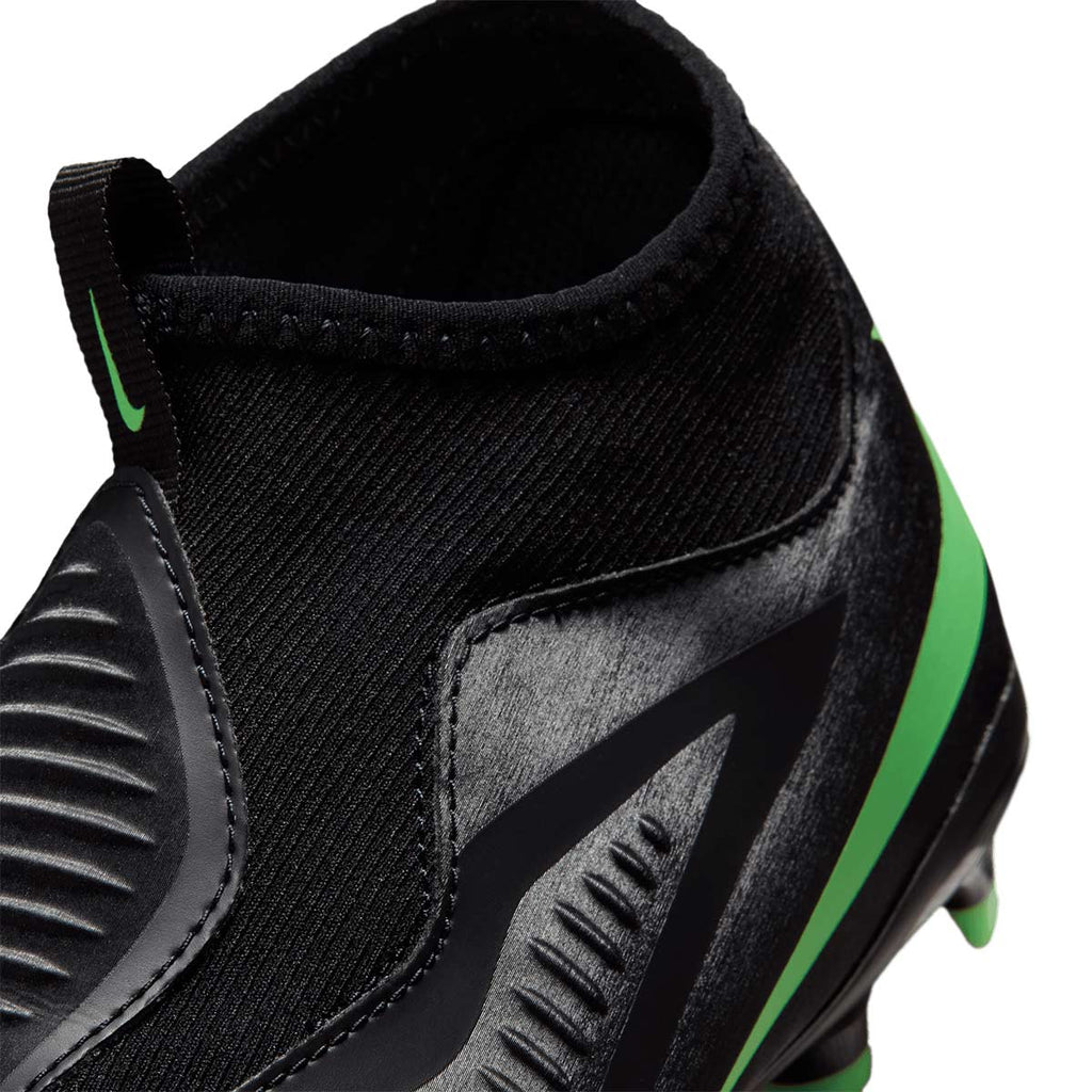 NIKE JR PHANTOM 6 HIGH ACADEMY FG/MG - BLACK/ILLUSION GREEN/BLACK