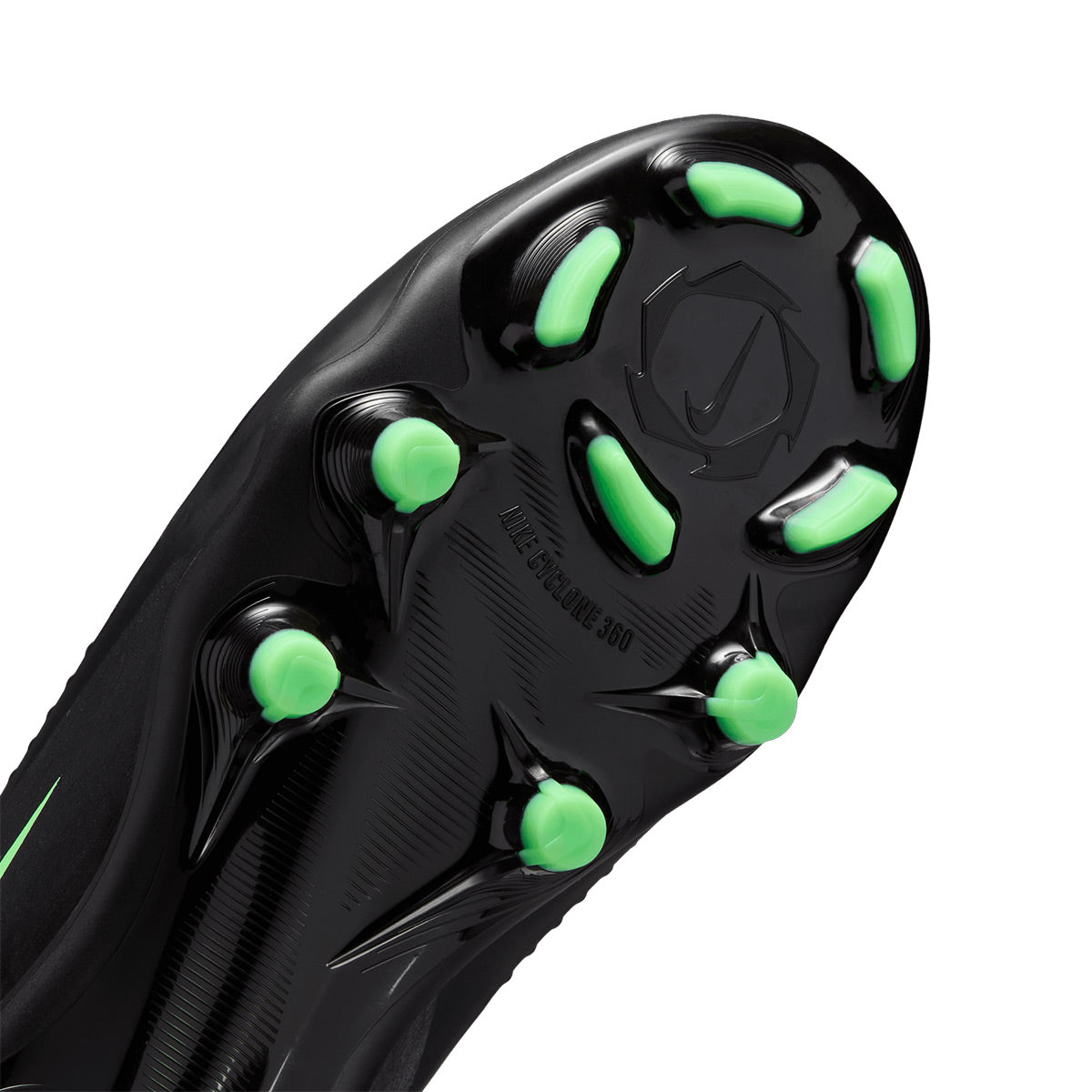 NIKE JR PHANTOM 6 HIGH ACADEMY FG/MG - BLACK/ILLUSION GREEN/BLACK