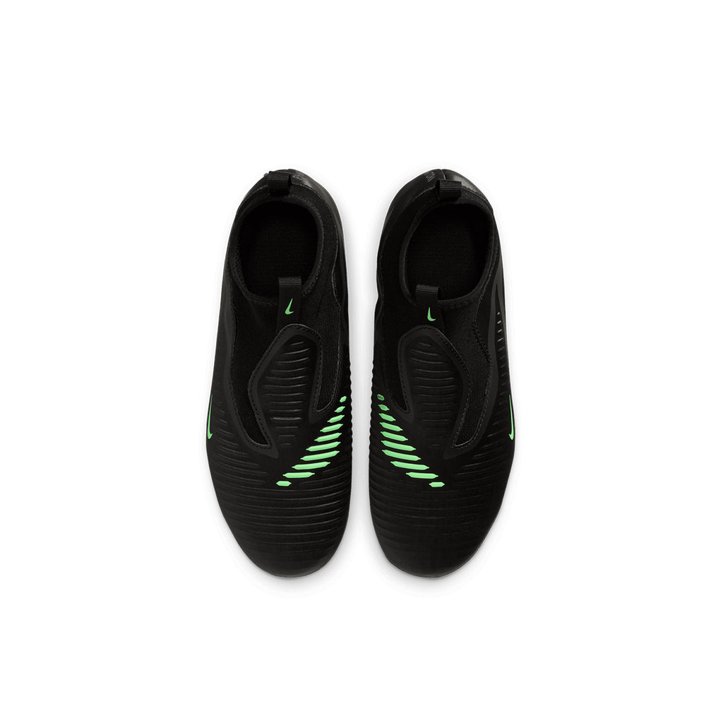 NIKE JR PHANTOM 6 HIGH ACADEMY FG/MG - BLACK/ILLUSION GREEN/BLACK