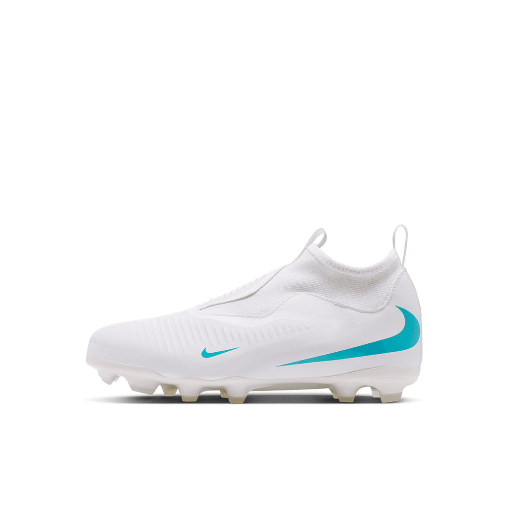 NIKE JR PHANTOM 6 HIGH ACADEMY FG/MG - WHITE/DUSTY CACTUS/WHITE