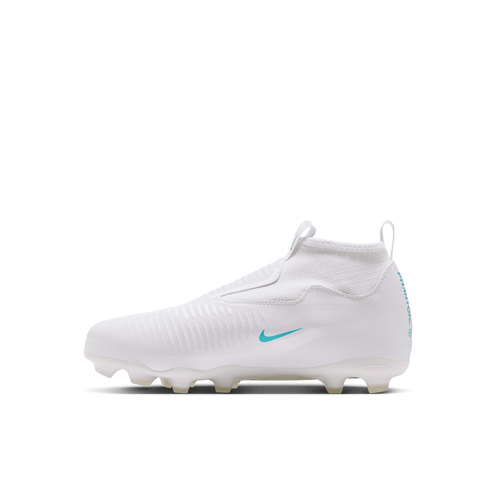 NIKE JR PHANTOM 6 HIGH ACADEMY FG/MG - WHITE/DUSTY CACTUS/WHITE