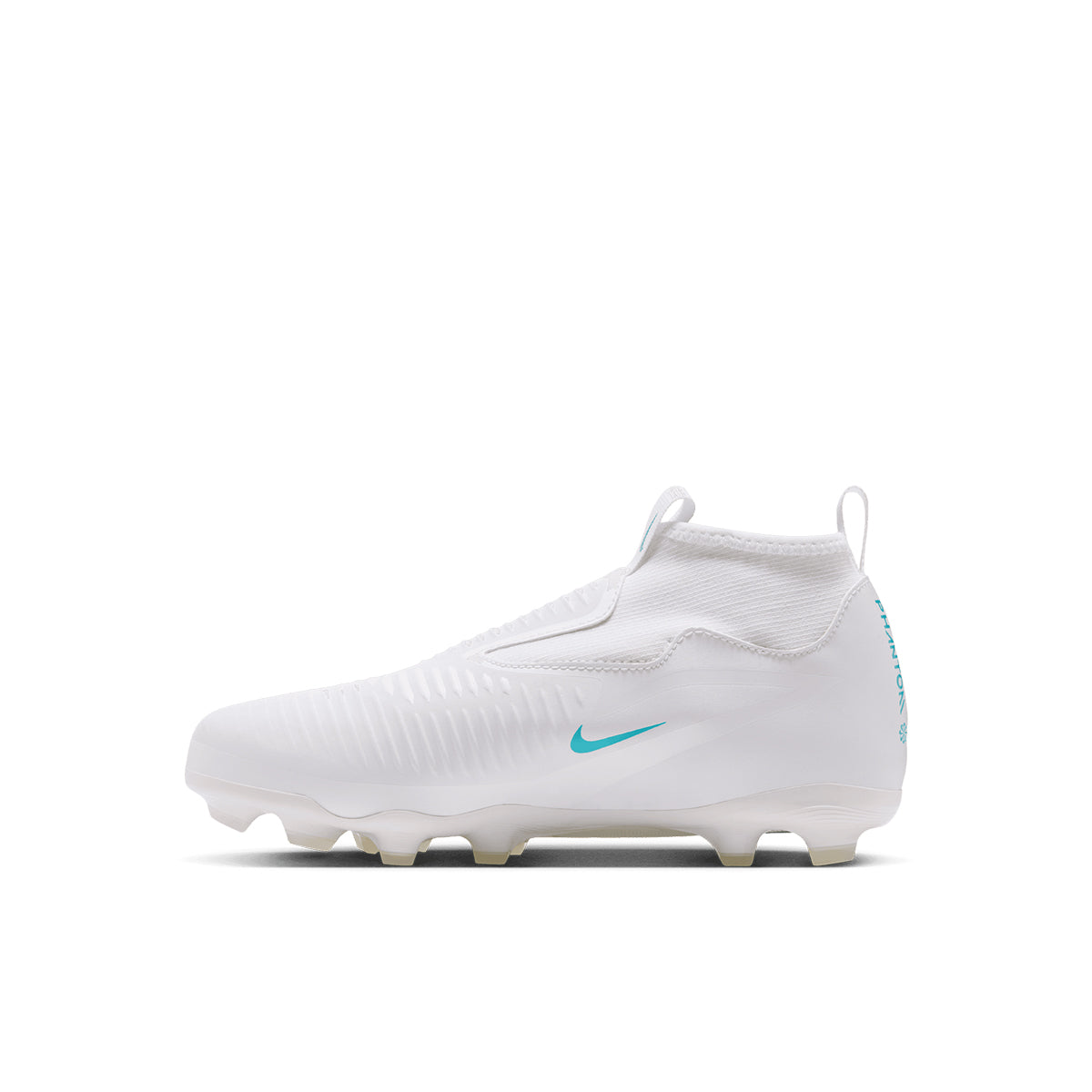 NIKE JR PHANTOM 6 HIGH ACADEMY FG/MG - WHITE/DUSTY CACTUS/WHITE