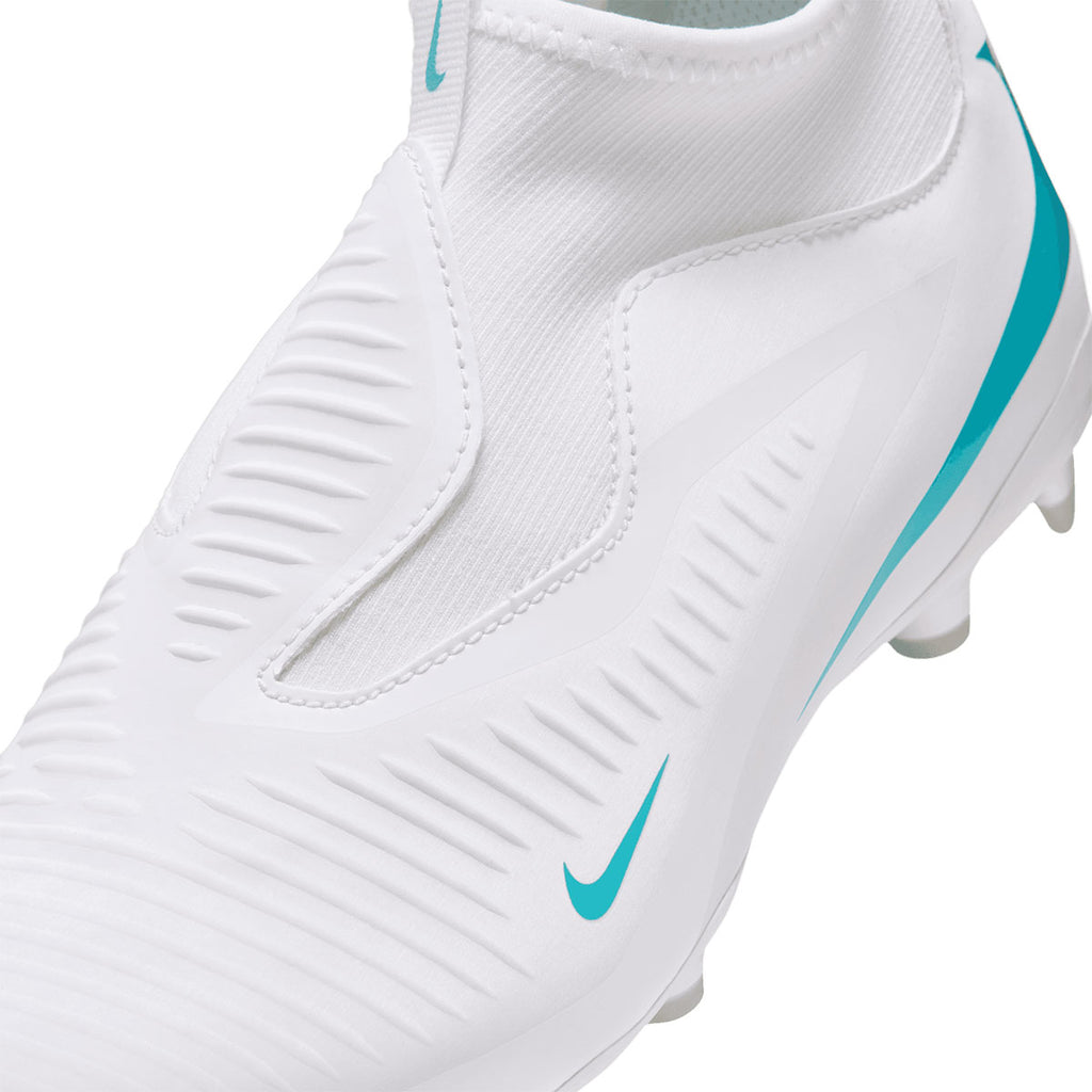 NIKE JR PHANTOM 6 HIGH ACADEMY FG/MG - WHITE/DUSTY CACTUS/WHITE