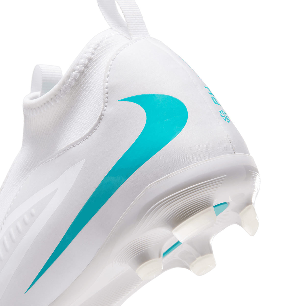 NIKE JR PHANTOM 6 HIGH ACADEMY FG/MG - WHITE/DUSTY CACTUS/WHITE