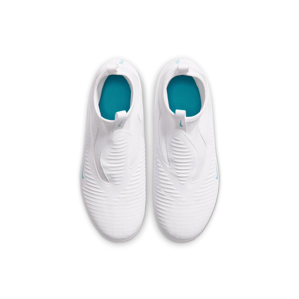 NIKE JR PHANTOM 6 HIGH ACADEMY FG/MG - WHITE/DUSTY CACTUS/WHITE