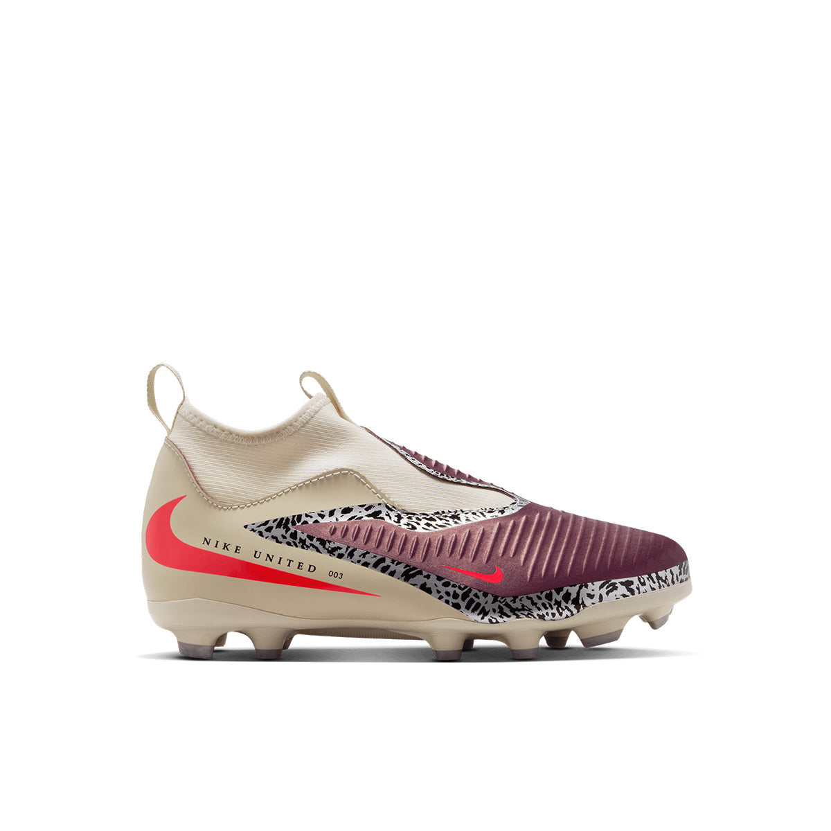 NIKE JR PHANTOM 6 HIGH ACADEMY NU3 FG/MG - BURGUNDY CRUSH/UNIVERSITY RED/FOSSIL