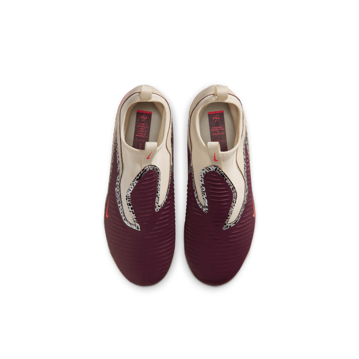 NIKE JR PHANTOM 6 HIGH ACADEMY NU3 FG/MG - BURGUNDY CRUSH/UNIVERSITY RED/FOSSIL