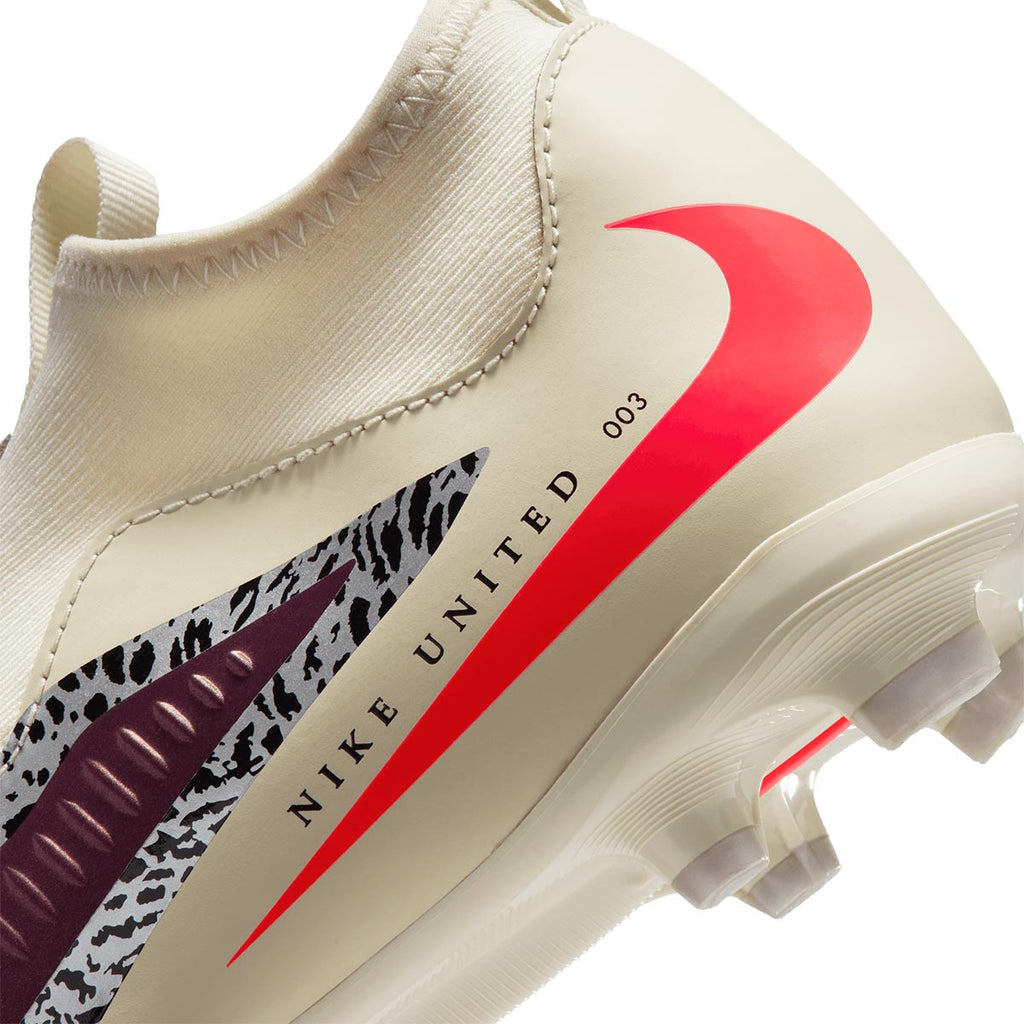 NIKE JR PHANTOM 6 HIGH ACADEMY NU3 FG/MG - BURGUNDY CRUSH/UNIVERSITY RED/FOSSIL