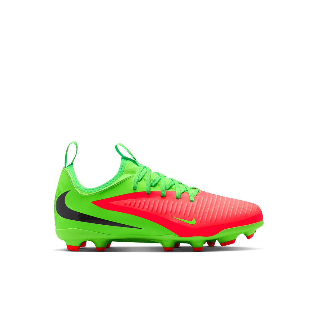 NIKE JR PHANTOM 6 LOW ACADEMY ERLING HAALAND FG/MG - HOT PUNCH/BLACK/GREEN STRIKE