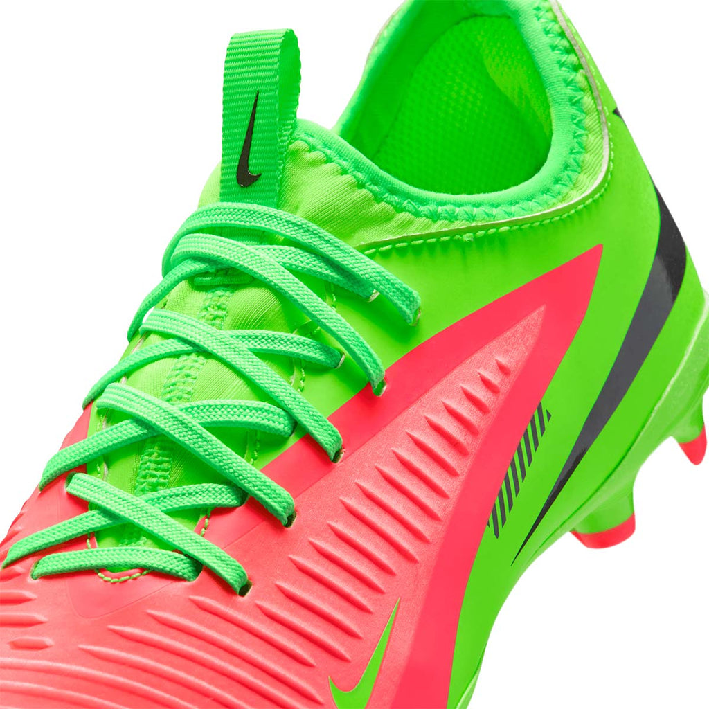 NIKE JR PHANTOM 6 LOW ACADEMY ERLING HAALAND FG/MG - HOT PUNCH/BLACK/GREEN STRIKE