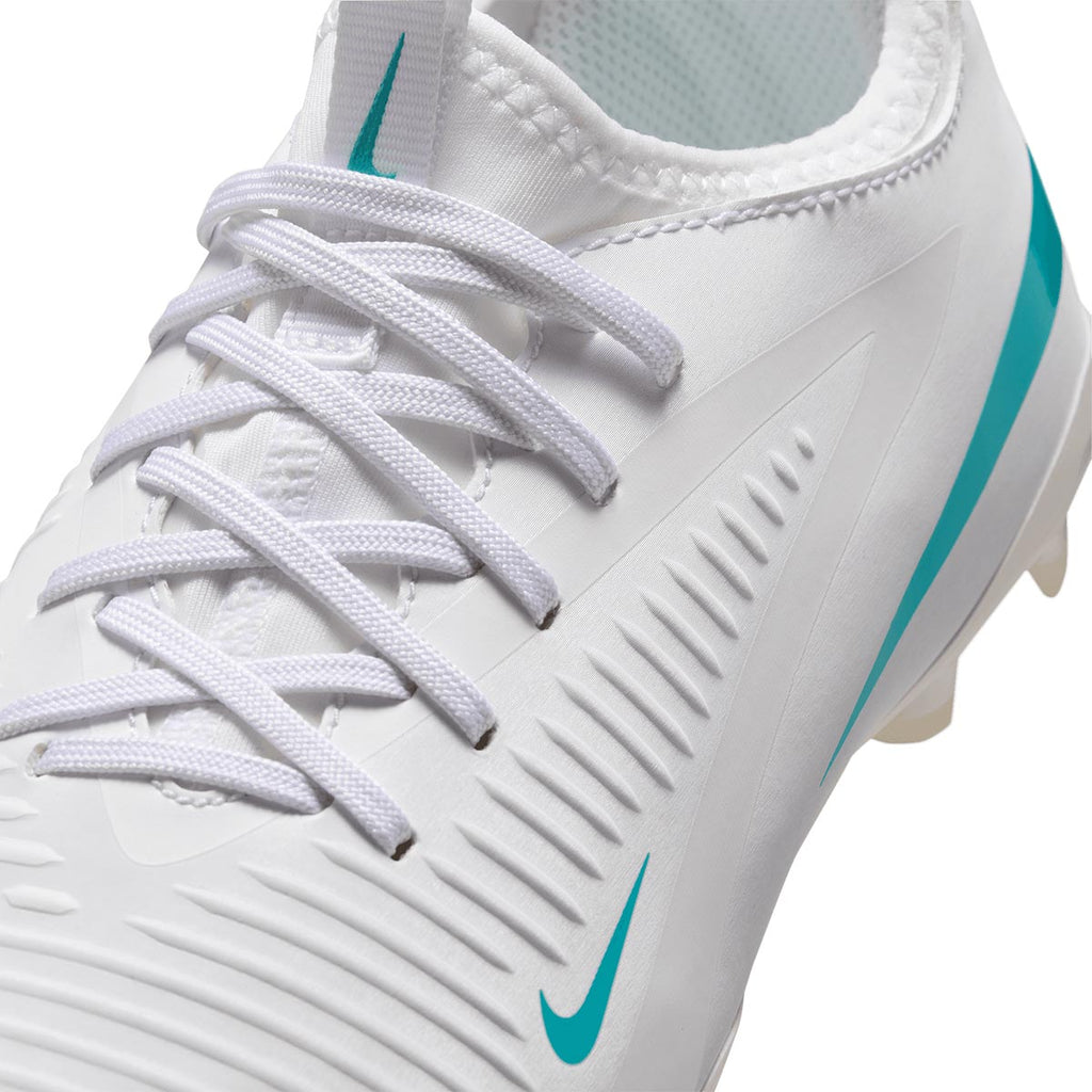 NIKE JR PHANTOM 6 LOW ACADEMY FG/MG - WHITE/DUSTY CACTUS/WHITE