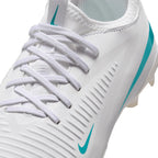 NIKE JR PHANTOM 6 LOW ACADEMY FG/MG - WHITE/DUSTY CACTUS/WHITE